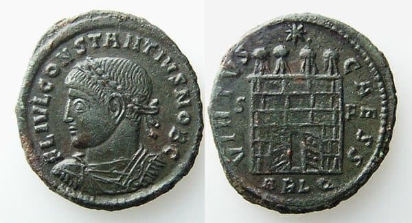 Arles RIC VII 316 Constantius II, AE follis, Arles