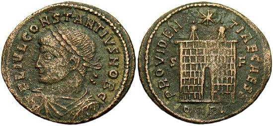 Arles RIC VII 303 Constantius II AE follis