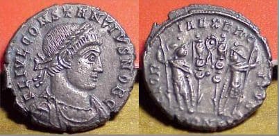 Arles RIC VII 377 Constantius II AE follis