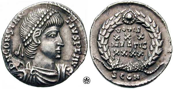 Arles RIC VIII 207, S Constantius II, AR Siliqua