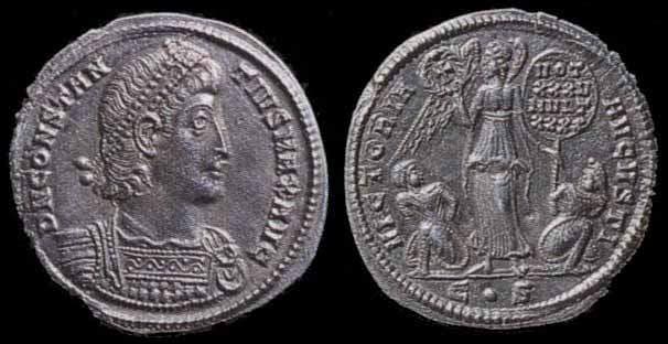 Constantinople NAC 6, 535 Constantius II, AR miliarensis