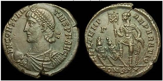 Constantinople RIC VIII 89, H Constantius II AE2, 3