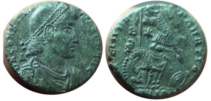 Constantinople RIC VIII 114 Constantius II, AE follis, Constantinople
