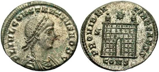 Constantinople RIC VII 28 Constantius II 19mm AE2