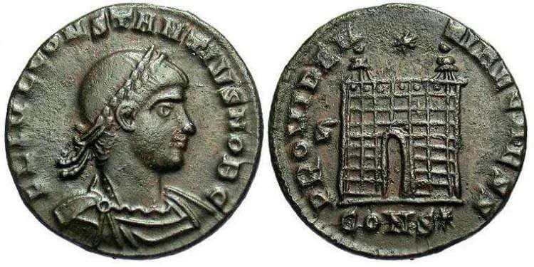 Constantinople RIC VII 40 Constantius II AE follis