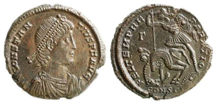 Constantinople RIC VIII 79,Γ Constantius II AE follis