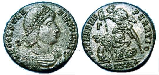 Constantinople RIC VIII 81, IA Constantius II AE follis