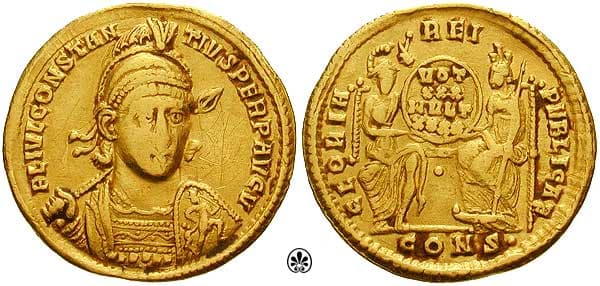 Constantinople RIC VIII 96 Constantius II AV Solidus