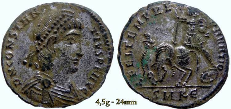 Cyzicus RIC VIII 65, E Constantius II, AE 24 mm