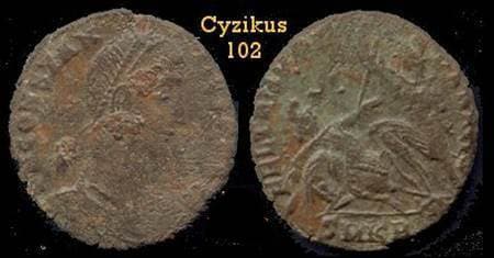 Cyzicus RIC VIII 102, B Constantius II, AE4, Cyzicus