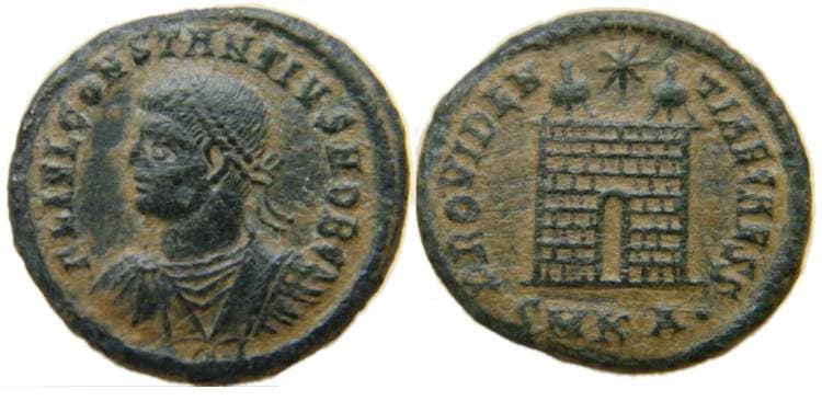Cyzicus RIC VII 38, A Constantius II AE follis