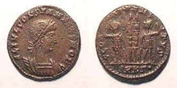Cyzicus RIC VII 68 Constantius II AE follis