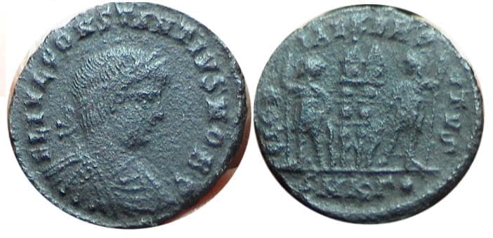 Cyzicus RIC VII 69 Constantius II AE follis