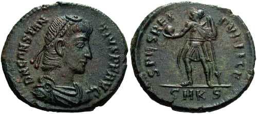 Cyzicus RIC VIII 117 Constantius II AE follis