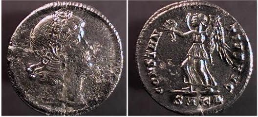 Cyzicus RSC 4Cvar Constantius II AR heavy siliqua