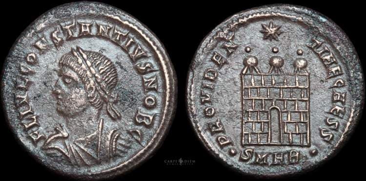 Heraclea RIC VII 68, B Constantius II, AE follis