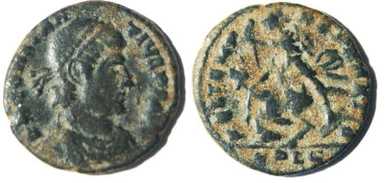 Lyons RIC VIII 186 Constantius II, AE of Lyons