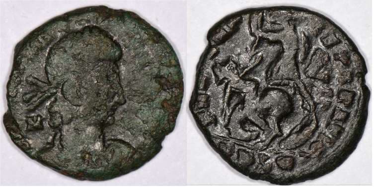 Lyons RIC VIII 197 Constantius II AE4, Lyons