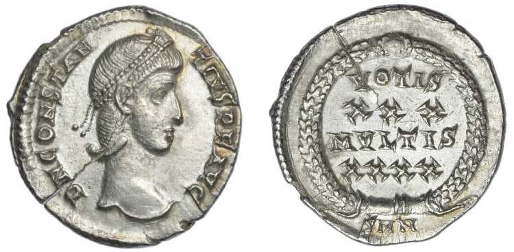 Nicomedia RIC VIII 80 Constantius II, AR Siliqua, Nicomedia