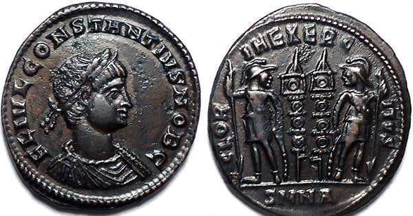 Nicomedia RIC VII 191, A Constantius II, AE follis of Nicomedia