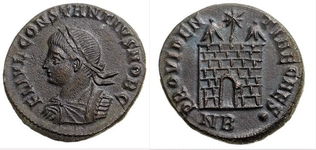 Nicomedia RIC VII 147, B Constantius II AE follis