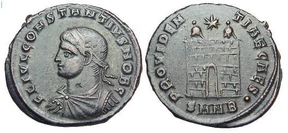Nicomedia RIC VII 158, B Constantius II AE follis