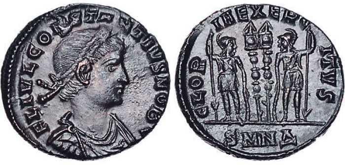 Nicomedia RIC VII 191 Constantius II AE follis