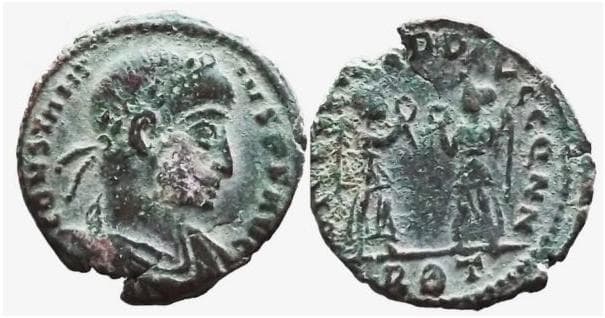 Rome RIC VIII 83 var Constantius II, AE4, Rome mint