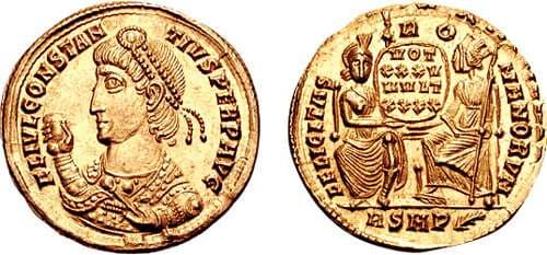 Rome RIC VIII 298 Constantius II AV Solidus Struck 357 AD