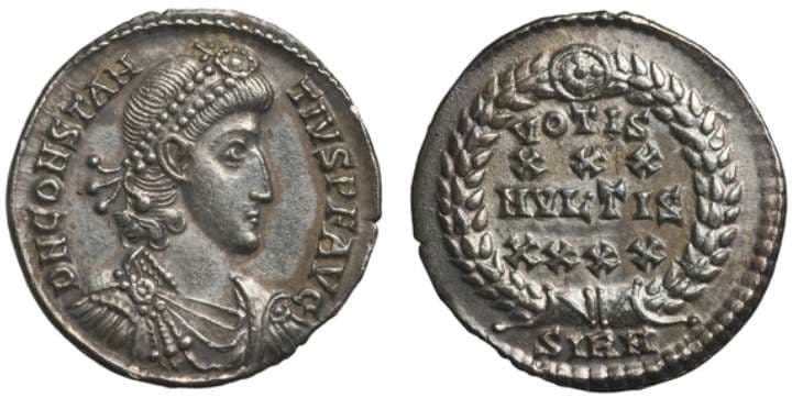 Sirmium RIC VIII 15 Constantius II AR Siliqia