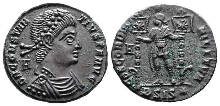Siscia RIC VIII 276, B Constantius II, AE3 of Siscia