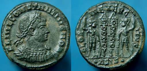 Siscia RIC VII 237 Constantius II AE follis,