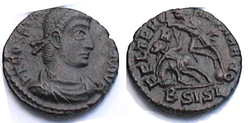 Siscia RIC VIII 381 Constantius II AE follis 17mm