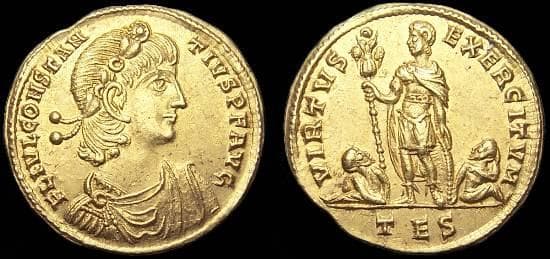 Thessalonica RIC VIII 34 Constantius II AV Solidus