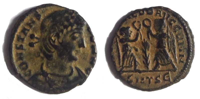 Thessalonica RIC VIII 102, E Constantius II, AE follis