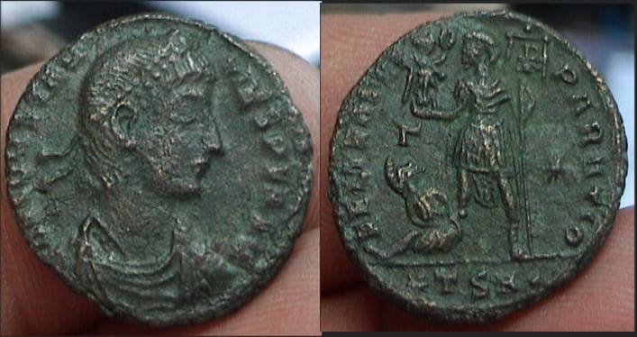 Thessalonica RIC VIII 178 Constantius II, AE follis, Thessalonica