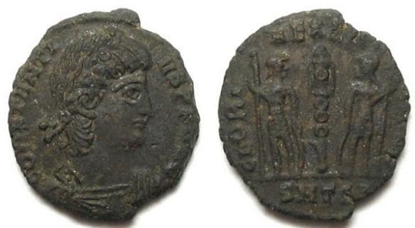 Thessalonica RIC VIII 56 Constantius II AE follis