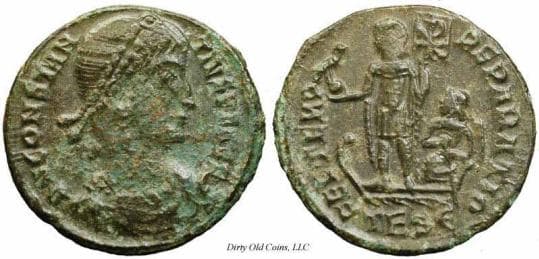 Thessalonica RIC VIII 107 Constantius II AE follis