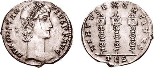 Thessalonica RIC VIII 158 Constantius II AR Heavy Miliarense