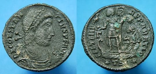 Thessalonica RIC VIII 168 Constantius II AE2