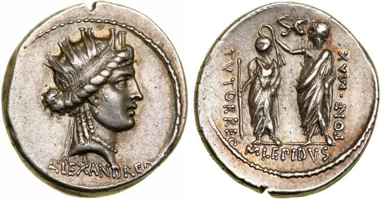 Aemilia 23-24 Sear 373 M Aemilius Lepidus AR Denarius