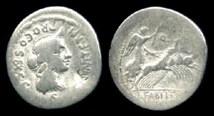 Annia 2b Sear5 289 Annius Luscus, L Fabius Hispaniensis AR Denarius