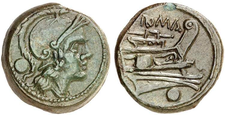 Crawford 41 (10] Roman Republic, Anonymous, AE uncia
