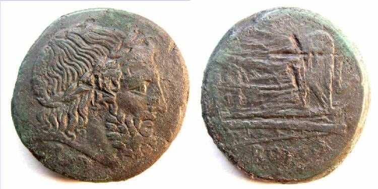 Crawford 97[10] Roman Republic, Anonymous AE post-reform semis