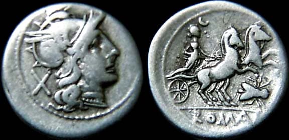 RSC 22b Roman Republic, Anonymous Denarius