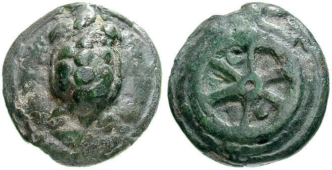 Vecchi 25 Sear 543 AE Aes Grave Sextans