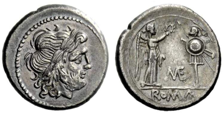 Caecilia 2 Caecilia AR Victoriatus, 194-190 BC