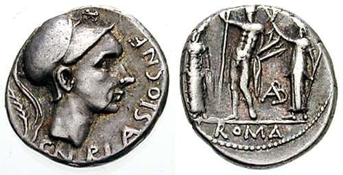 Cornelia 19a L Torquatus AR Denarius
