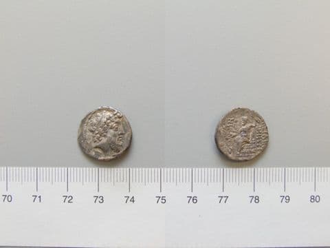 1 Drachm of Demetrius II Nicator, King of the Seleucid Empire, from Damascus, Yale University Art Gallery, inv. 1938.6000.1511