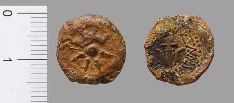 Coin of Alexander Jannaeus, from Jerusalem, Yale University Art Gallery, inv. 1938.6000.1877
